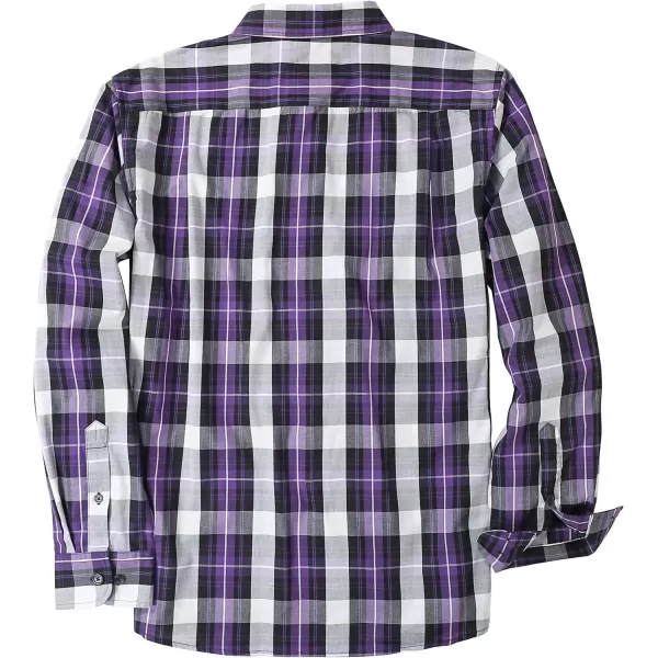 Dubinik®Mens Shirts Long Sleeve Shirts for Men Casual Button Down Vintage Plaid Pocket Soft Mens Button Up Shirts Long Sleeve