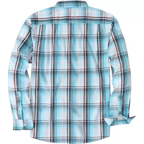 Dubinik®Mens Shirts Long Sleeve Shirts for Men Casual Button Down Vintage Plaid Pocket Soft Mens Button Up Shirts Long Sleeve