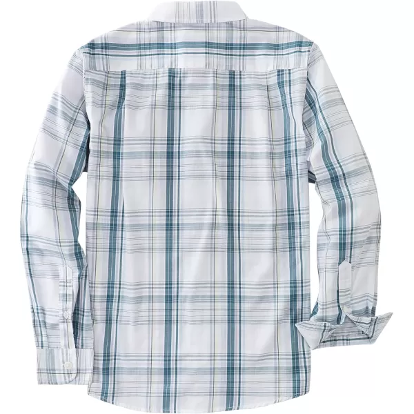 Dubinik®Mens Shirts Long Sleeve Shirts for Men Casual Button Down Vintage Plaid Pocket Soft Mens Button Up Shirts Long Sleeve