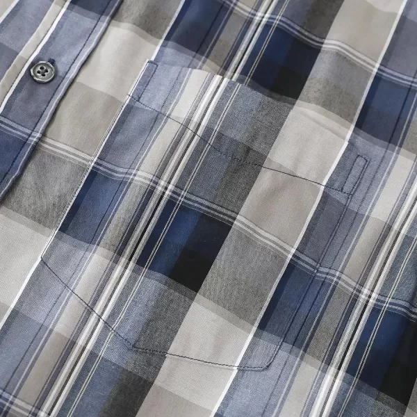 Dubinik®Mens Shirts Long Sleeve Shirts for Men Casual Button Down Vintage Plaid Pocket Soft Mens Button Up Shirts Long Sleeve