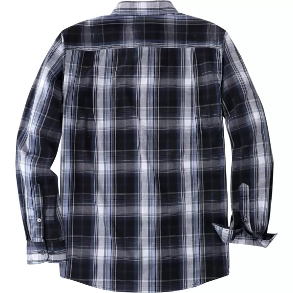 Dubinik®Mens Shirts Long Sleeve Shirts for Men Casual Button Down Vintage Plaid Pocket Soft Mens Button Up Shirts Long Sleeve