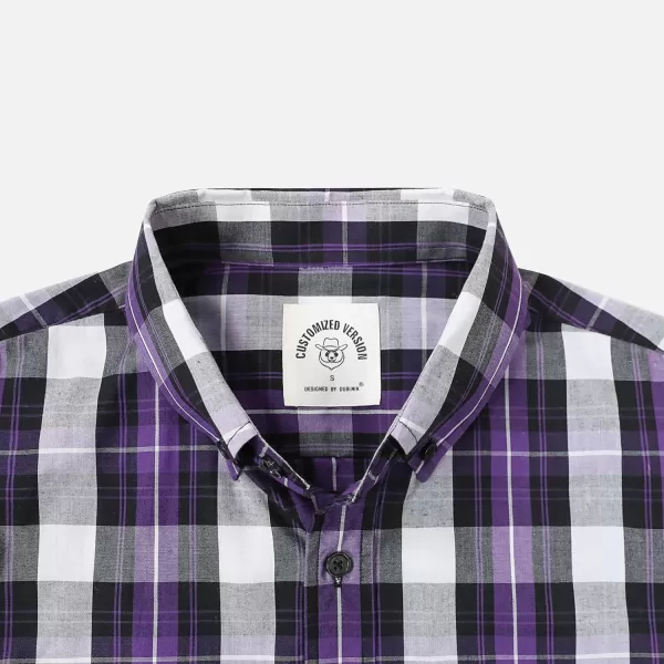 Dubinik®Mens Shirts Long Sleeve Shirts for Men Casual Button Down Vintage Plaid Pocket Soft Mens Button Up Shirts Long Sleeve