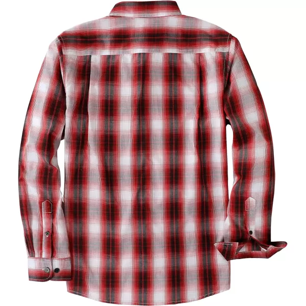 Dubinik®Mens Shirts Long Sleeve Shirts for Men Casual Button Down Vintage Plaid Pocket Soft Mens Button Up Shirts Long Sleeve