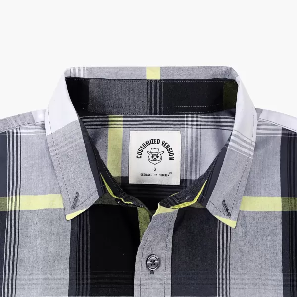 Dubinik®Mens Shirts Long Sleeve Shirts for Men Casual Button Down Vintage Plaid Pocket Soft Mens Button Up Shirts Long Sleeve
