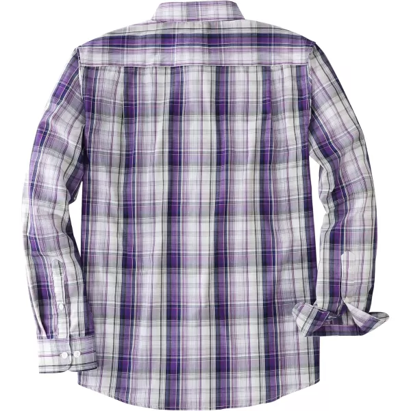 Dubinik®Mens Shirts Long Sleeve Shirts for Men Casual Button Down Vintage Plaid Pocket Soft Mens Button Up Shirts Long Sleeve