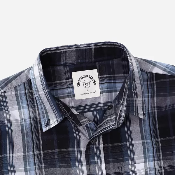 Dubinik®Mens Shirts Long Sleeve Shirts for Men Casual Button Down Vintage Plaid Pocket Soft Mens Button Up Shirts Long Sleeve