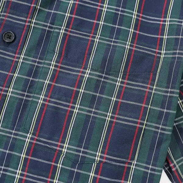 Dubinik®Mens Shirts Long Sleeve Shirts for Men Casual Button Down Vintage Plaid Pocket Soft Mens Button Up Shirts Long Sleeve