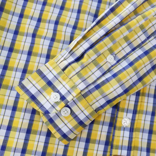 Dubinik®Mens Shirts Long Sleeve Shirts for Men Casual Button Down Vintage Plaid Pocket Soft Mens Button Up Shirts Long Sleeve
