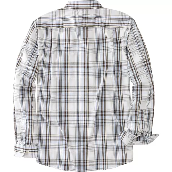 Dubinik®Mens Shirts Long Sleeve Shirts for Men Casual Button Down Vintage Plaid Pocket Soft Mens Button Up Shirts Long Sleeve