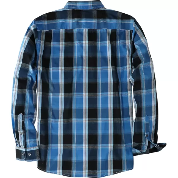 Dubinik®Mens Shirts Long Sleeve Shirts for Men Casual Button Down Vintage Plaid Pocket Soft Mens Button Up Shirts Long Sleeve