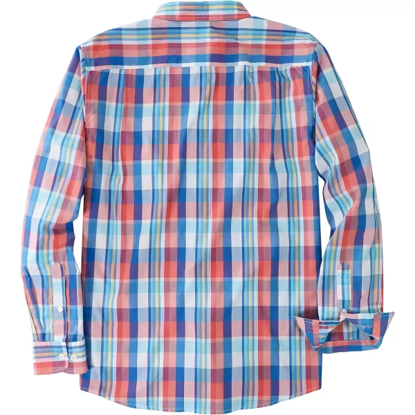 Dubinik®Mens Shirts Long Sleeve Shirts for Men Casual Button Down Vintage Plaid Pocket Soft Mens Button Up Shirts Long Sleeve
