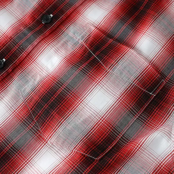 Dubinik®Mens Shirts Long Sleeve Shirts for Men Casual Button Down Vintage Plaid Pocket Soft Mens Button Up Shirts Long Sleeve
