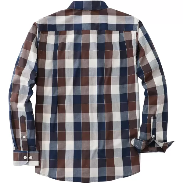 Dubinik®Mens Shirts Long Sleeve Shirts for Men Casual Button Down Vintage Plaid Pocket Soft Mens Button Up Shirts Long Sleeve