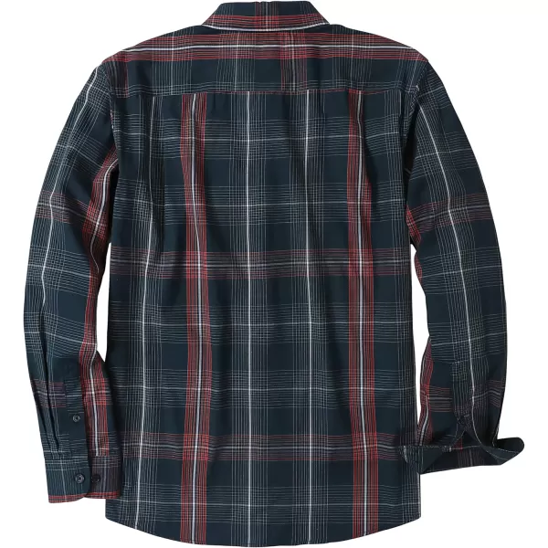 Dubinik®Mens Shirts Long Sleeve Shirts for Men Casual Button Down Vintage Plaid Pocket Soft Mens Button Up Shirts Long Sleeve