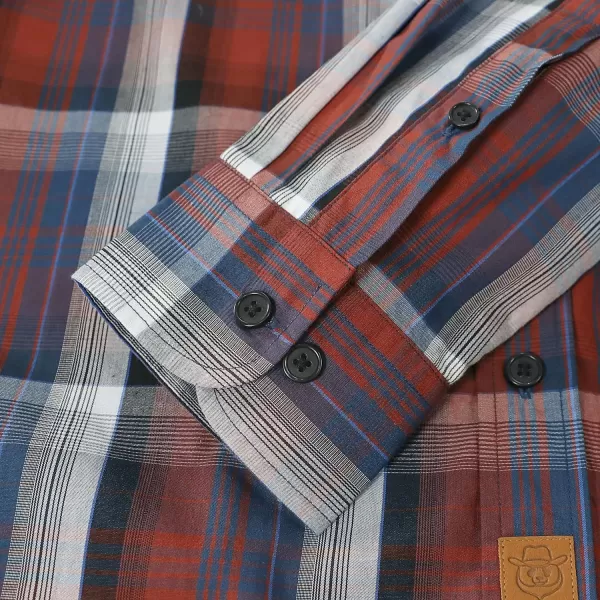 Dubinik®Mens Shirts Long Sleeve Shirts for Men Casual Button Down Vintage Plaid Pocket Soft Mens Button Up Shirts Long Sleeve