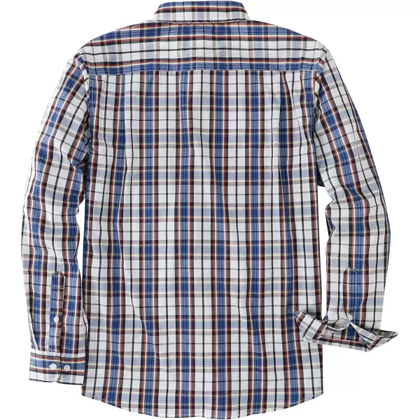 Dubinik®Mens Shirts Long Sleeve Shirts for Men Casual Button Down Vintage Plaid Pocket Soft Mens Button Up Shirts Long Sleeve