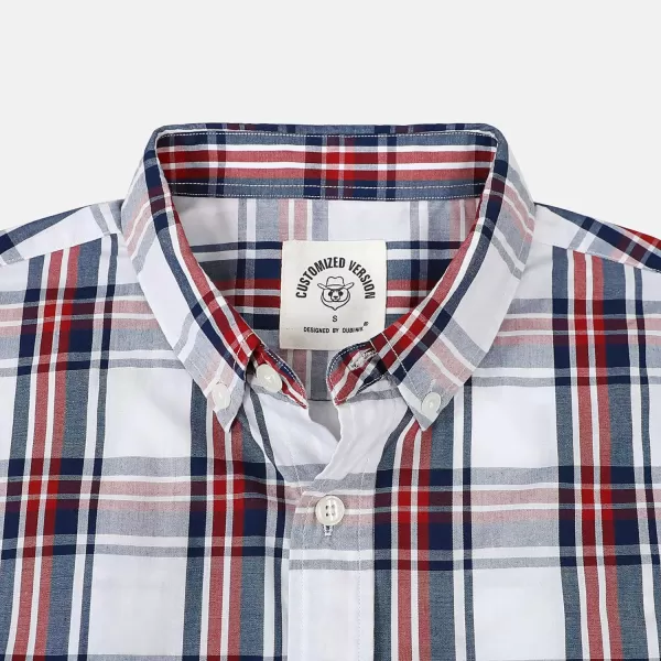 Dubinik®Mens Shirts Long Sleeve Shirts for Men Casual Button Down Vintage Plaid Pocket Soft Mens Button Up Shirts Long Sleeve