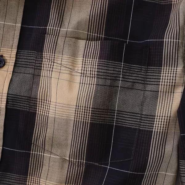 Dubinik®Mens Shirts Long Sleeve Shirts for Men Casual Button Down Vintage Plaid Pocket Soft Mens Button Up Shirts Long Sleeve
