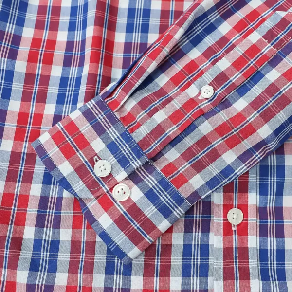 Dubinik®Mens Shirts Long Sleeve Shirts for Men Casual Button Down Vintage Plaid Pocket Soft Mens Button Up Shirts Long Sleeve