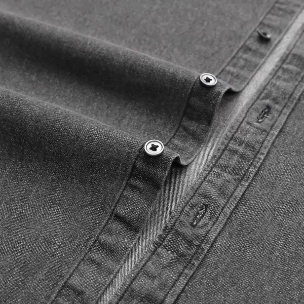 Dubinik®Mens Short Sleeve Button Down Shirts Denim Short Sleeve Shirt Men Two Pocket Western Soft Work Casual Denim Shirt