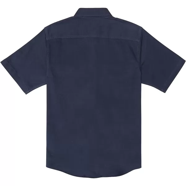 Dubinik®Mens Short Sleeve Button Down Shirts Denim Short Sleeve Shirt Men Two Pocket Western Soft Work Casual Denim Shirt