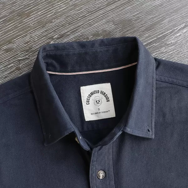 Dubinik®Mens Short Sleeve Button Down Shirts Denim Short Sleeve Shirt Men Two Pocket Western Soft Work Casual Denim Shirt