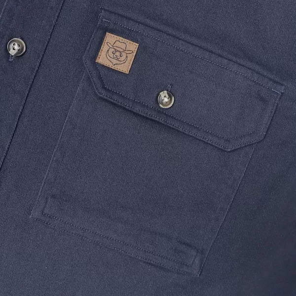 Dubinik®Mens Short Sleeve Button Down Shirts Denim Short Sleeve Shirt Men Two Pocket Western Soft Work Casual Denim Shirt
