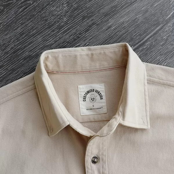 Dubinik®Mens Short Sleeve Button Down Shirts Denim Short Sleeve Shirt Men Two Pocket Western Soft Work Casual Denim Shirt