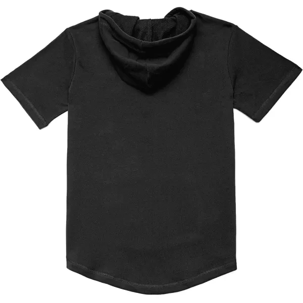 Dubinik®Short Sleeve Hoodie Lightweight Soft Cotton Moisture Wicking Kangaroo Pocket Short Sleeve Hoodie For Men