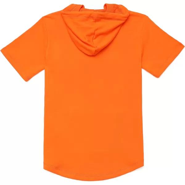 Dubinik®Short Sleeve Hoodie Lightweight Soft Cotton Moisture Wicking Kangaroo Pocket Short Sleeve Hoodie For Men