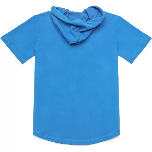 Dubinik®Short Sleeve Hoodie Lightweight Soft Cotton Moisture Wicking Kangaroo Pocket Short Sleeve Hoodie For Men
