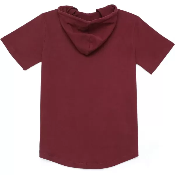 Dubinik®Short Sleeve Hoodie Lightweight Soft Cotton Moisture Wicking Kangaroo Pocket Short Sleeve Hoodie For Men