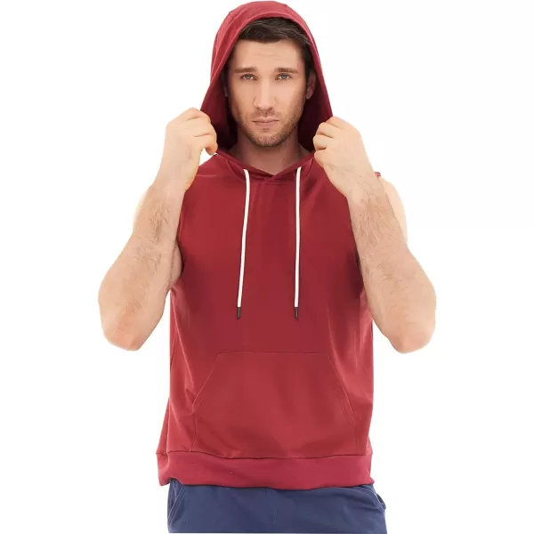 Dubinik®Short Sleeve Hoodie Lightweight Soft Cotton Moisture Wicking Kangaroo Pocket Short Sleeve Hoodie For Men