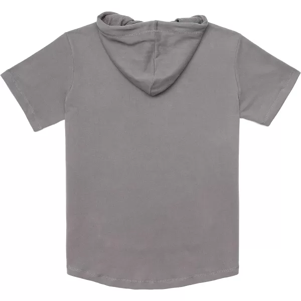 Dubinik®Short Sleeve Hoodie Lightweight Soft Cotton Moisture Wicking Kangaroo Pocket Short Sleeve Hoodie For Men