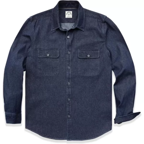 Dubinik® Denim Shirt Men Mens Denim Shirts Long Sleeve Mens Denim Button Down Shirt Cotton Regular Fit Casual Work Shirts