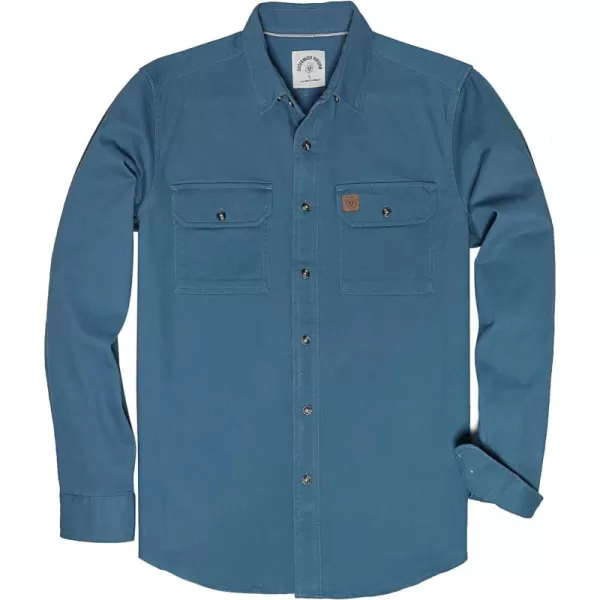 Dubinik® Denim Shirt Men Mens Denim Shirts Long Sleeve Mens Denim Button Down Shirt Cotton Regular Fit Casual Work Shirts
