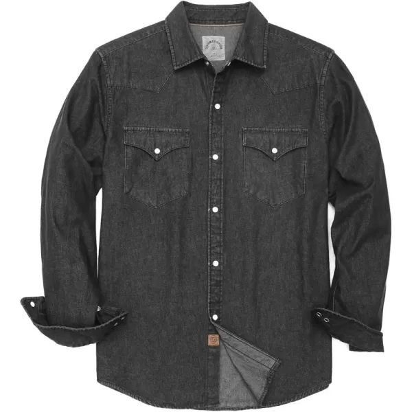 Dubinik® Denim Shirt Men Mens Denim Shirts Long Sleeve Mens Denim Button Down Shirt Cotton Regular Fit Casual Work Shirts