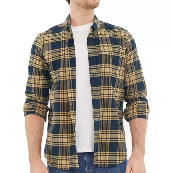 Dubinik® Flannel Shirt for Men Casual Button Down Work Soft All Cotton Lightweight Flannel Mens Plaid Shirts Long Sleeve