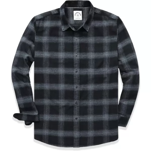 Dubinik® Flannel Shirt for Men Casual Button Down Work Soft All Cotton Lightweight Flannel Mens Plaid Shirts Long Sleeve