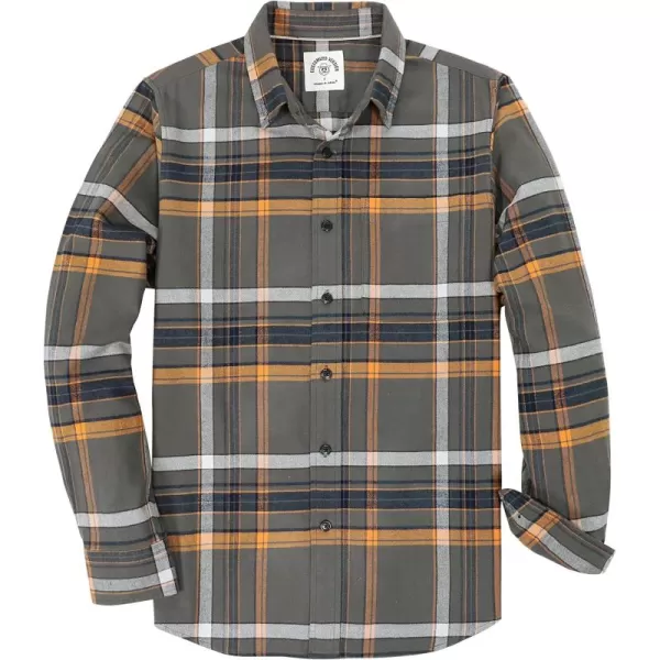 Dubinik® Flannel Shirt for Men Casual Button Down Work Soft All Cotton Lightweight Flannel Mens Plaid Shirts Long Sleeve
