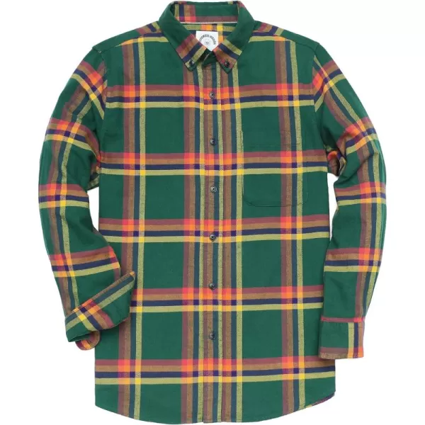 Dubinik® Flannel Shirt for Men Casual Button Down Work Soft All Cotton Lightweight Flannel Mens Plaid Shirts Long Sleeve