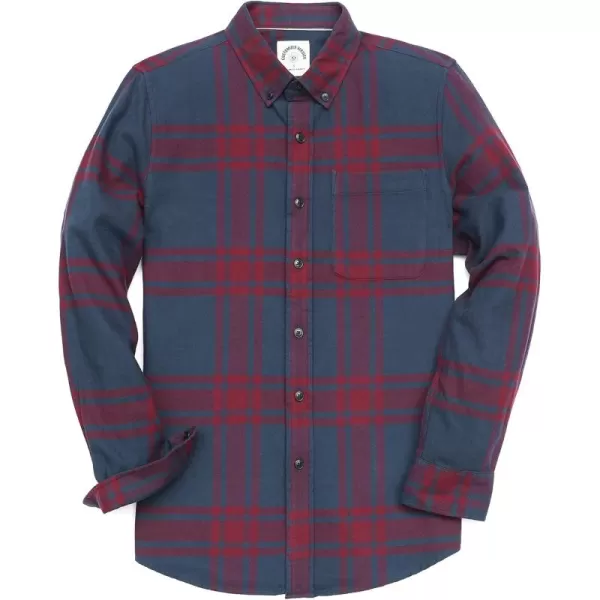 Dubinik® Flannel Shirt for Men Casual Button Down Work Soft All Cotton Lightweight Flannel Mens Plaid Shirts Long Sleeve