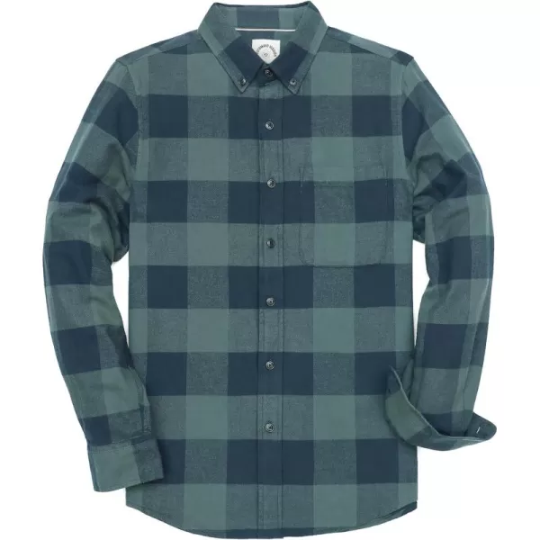 Dubinik® Flannel Shirt for Men Casual Button Down Work Soft All Cotton Lightweight Flannel Mens Plaid Shirts Long Sleeve