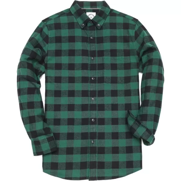 Dubinik® Flannel Shirt for Men Casual Button Down Work Soft All Cotton Lightweight Flannel Mens Plaid Shirts Long Sleeve