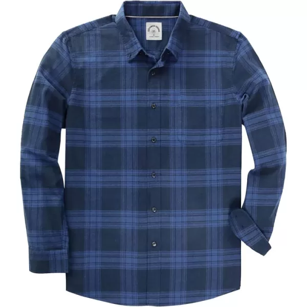 Dubinik® Flannel Shirt for Men Casual Button Down Work Soft All Cotton Lightweight Flannel Mens Plaid Shirts Long Sleeve