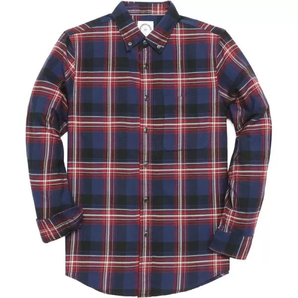 Dubinik® Flannel Shirt for Men Casual Button Down Work Soft All Cotton Lightweight Flannel Mens Plaid Shirts Long Sleeve