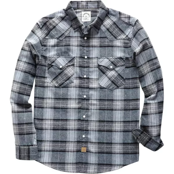 Dubinik® Flannel Shirt for Men Western Cowboy Pearl Snap Shirts for Men Long Sleeve Vintage Buttons Down Plaid Shirt