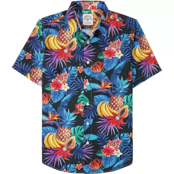 Dubinik® Hawaiian Shirt for Men Tropical Beach Shirt Mens Short Sleeve Button Down Shirts Aloha Shirt Print Casual Cool