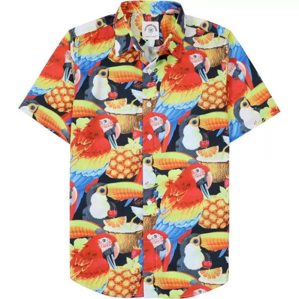 Dubinik® Hawaiian Shirt for Men Tropical Beach Shirt Mens Short Sleeve Button Down Shirts Aloha Shirt Print Casual Cool