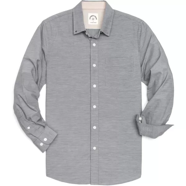 Dubinik® Mens Button Down Long Sleeve Shirts 100% Cotton Plaid Casual Shirt with Pocket